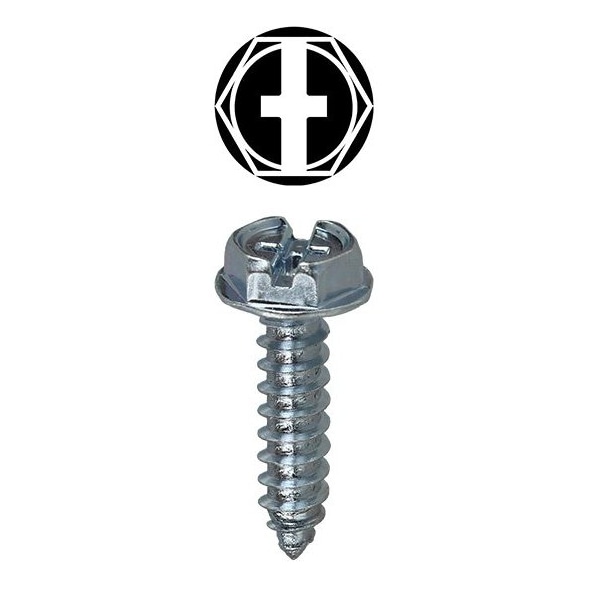 Dottie Sheet Metal Screw Kit, Zinc Plated Finish, Carbon Steel, Hex Head Hex/Phillips/Slotted Drive 10HX - main